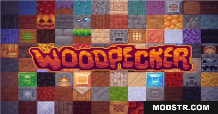 Woodpecker Texture Pack (1.26+, 1.20) – MCPE/Bedrock cover art