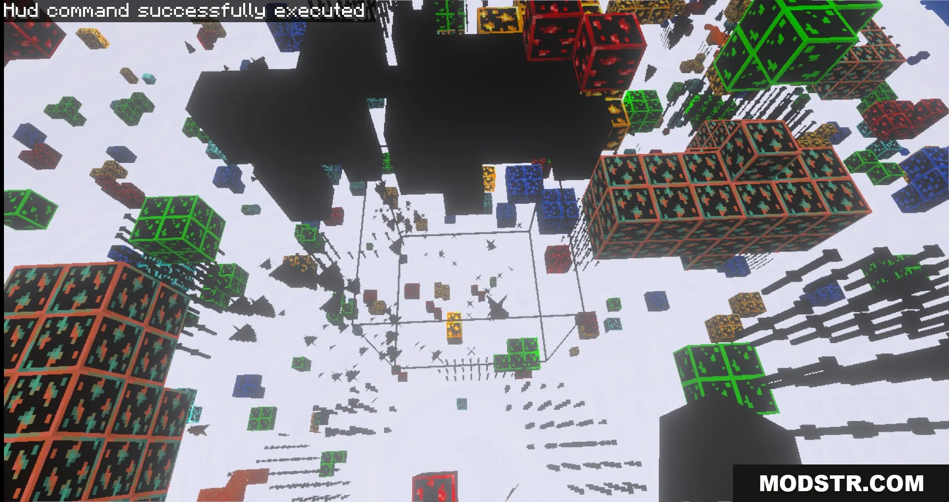 X Ray Glow Texture Pack Screenshot 3 Glowing outlines on precious ores seen through transparent stone layers in Minecraft