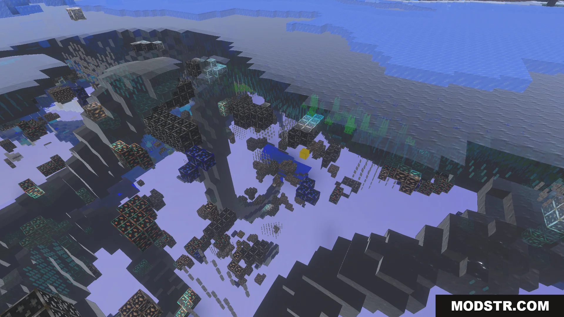 XRAY Night Vision Texture Pack Screenshot 7 XRAY Night Vision Texture Pack makes ores glow and reveals hidden lava pools