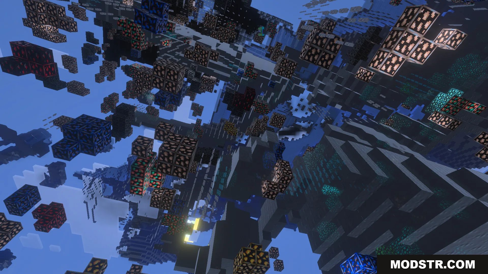 XRay Ultimate Outlined Ores Texture Pack reveals valuable blocks through solid stone walls