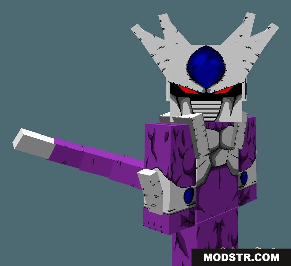Zenith Saiyan Clarity Resource Pack Screenshot 1 A high definition Minecraft character model of Cooler in his final form