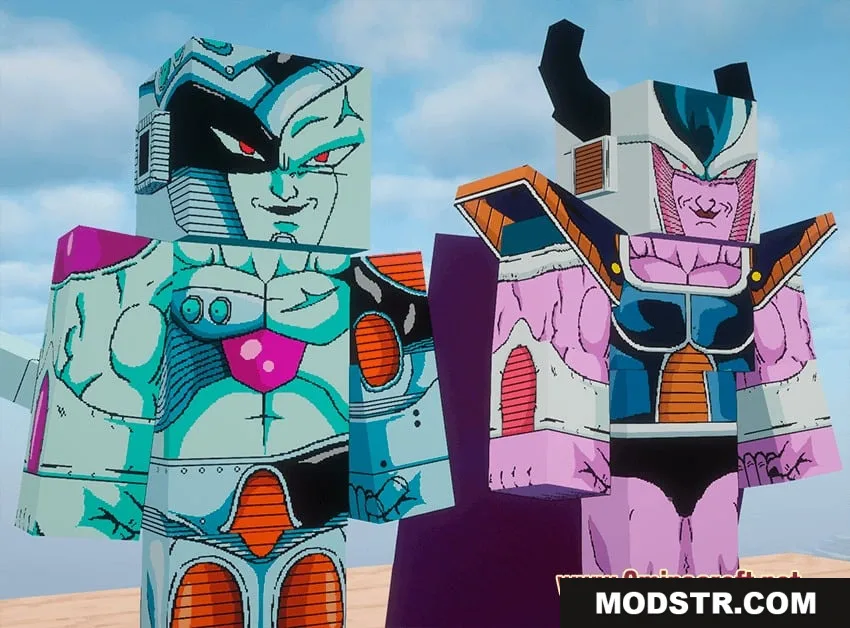 Zenith Saiyan Clarity Resource Pack Screenshot 4 Mecha Frieza and King Cold characters with high definition textures in Minecraft